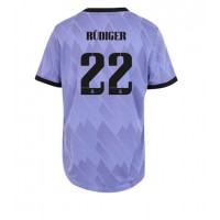 Real Madrid Antonio Rudiger #22 Fotballklær Bortedrakt Dame 2022-23 Kortermet